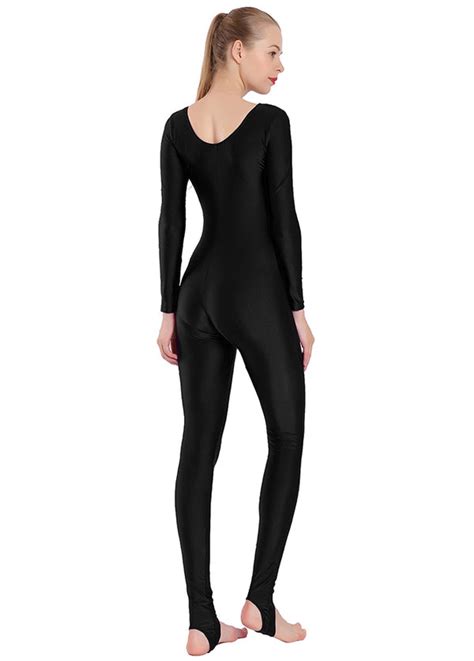 Speerise Womens Scoop Neck Unitard With Stirrup