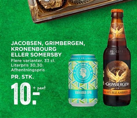 Jacobsen Grimbergen Kronenbourg Eller Somersby Tilbud Hos MENY