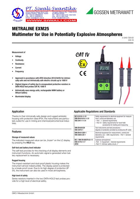 Data Teknis Gossen Metrawatt Multimeter Metraline Exm Pdf