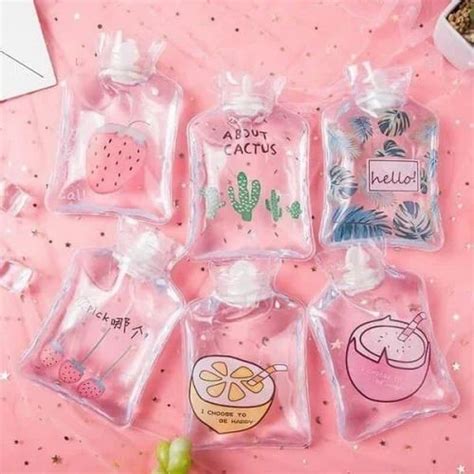 Small Mini Size Cute Cartoon Designs Printing Transparent Pvc Hot And Cold Winter Water Bag