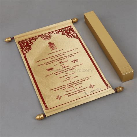 Scroll Invitations For Marriage Scroll Invitations For Wedding Jimit