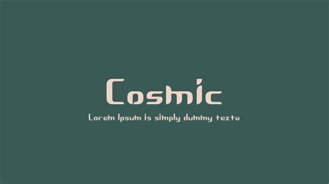 Cosmic Font : Download Free for Desktop & Webfont