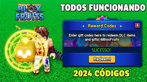 NOVOS TODOS OS CODIGOS DO BLOX FRUITS 2024 BLOX FRUIT CODIGOS ROBLOX