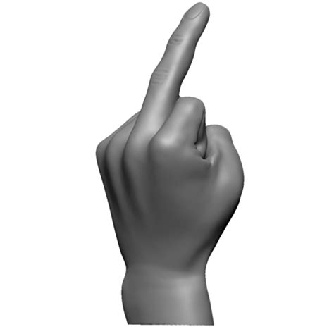 3D Printed Fuck Sign Hand Male Middle Finger By Voronzov Pinshape