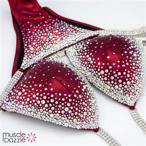 Ruby Red Bikini Competition Suit CB Etsy