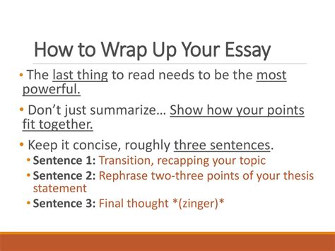 Wrapping Up Your Writing” Ppt Download