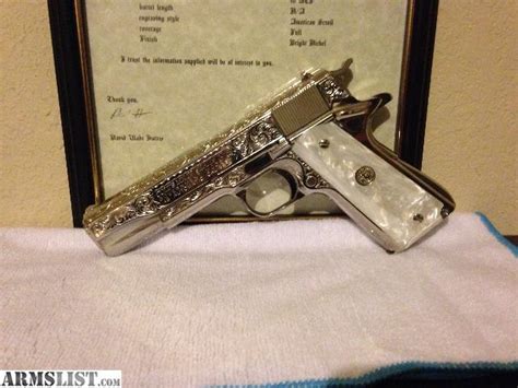 Armslist For Sale Colt Series 70 1911 45 Nickel Fully Engraved