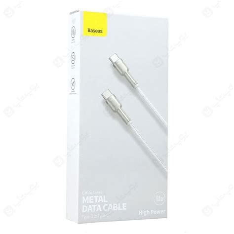 کابل شارژ 100 وات تایپ C به تایپ C بیسوس مدل CATJK-C02 به طول 1 متر ...