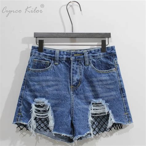 Ripped Jeans For Women High Waist Denim Shorts Wide Leg Jean Shorts