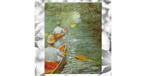 The Canoes Perissoires By Gustave Caillebotte Jigsaw Puzzle Zazzle