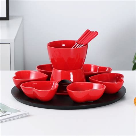 Creative Ceramic Chocolate Hot Pot Suit Ice Cream Haagen Dazs Hot Pot High Temperature Resistant