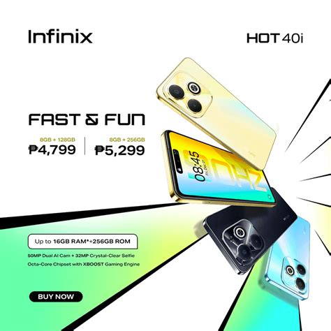 Infinix HOT I Launched In PH Inch Hz Screen Up To GB Memory PHP Starting Price