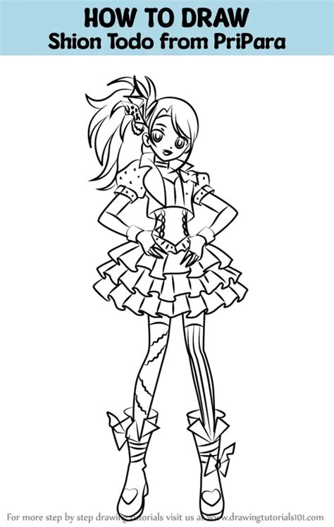 How To Draw Shion Todo From Pripara Pripara Step By Step