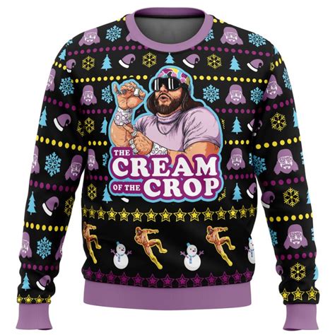 Macho Man The Cream Of The Crop Pro Wrestling Ugly Christmas Sweater