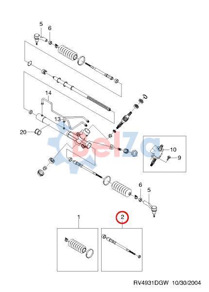 93740701 Тяга рулевая для Шевроле Эпика (ЗАПЧАСТИ ШЕВРОЛЕ ЭПИКА ...