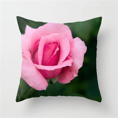 Pink Rose Flower Blooming Throw Pillow By NewburyBoutique Throw