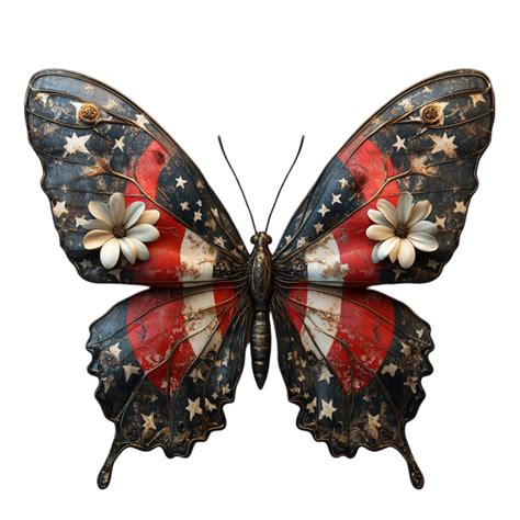 Patriotic American Flag Butterfly 52349542 Png