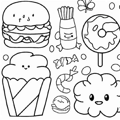 Desenho Para Pintar De Comida - 40+ Desenhos de Comidas Fofas para Imprimir e Colorir/Pintar