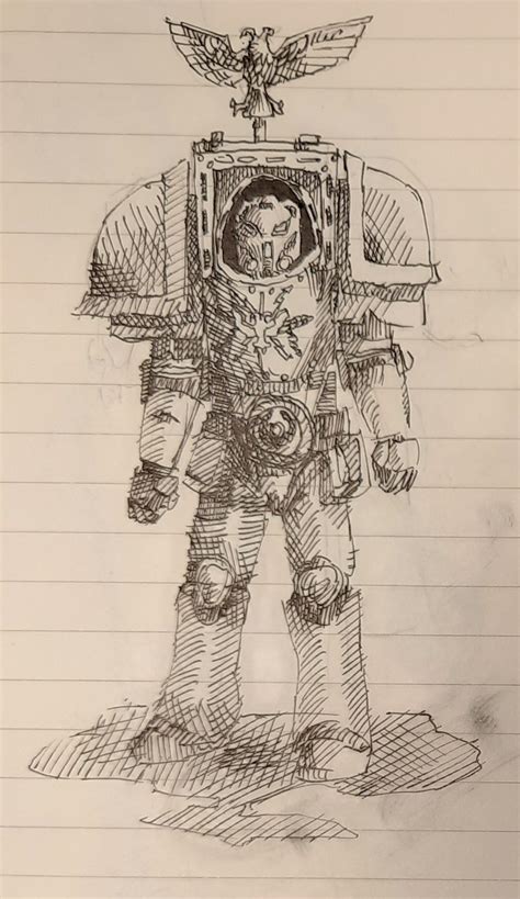 Terminator Sketch For My Sketchbook Rwarhammer