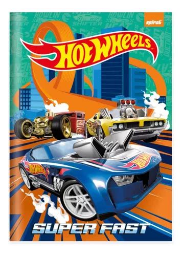 Caderno Escolar Brochura Capa Dura Grande Hot Wheels 80fls Cor Verde MercadoLivre