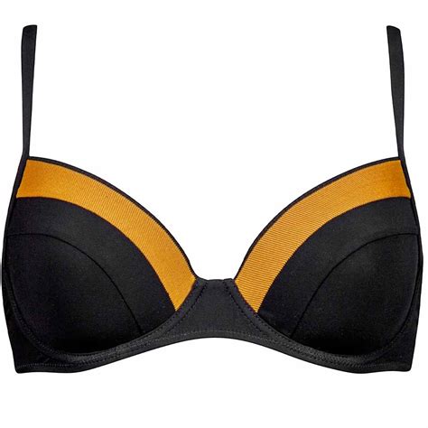 Chantaldessous De Maryan Mehlhorn Bikini Top Black Sand Caramel C Marie Jo