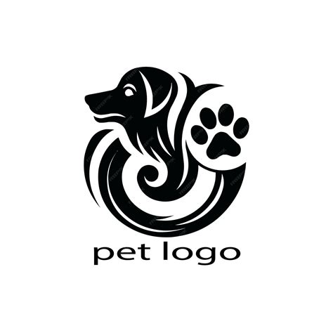 Premium Vector | A black pet logo on white background
