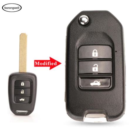 BorongwellModified Flip Remote Key Shell For Honda Fit Xrv Vezel City