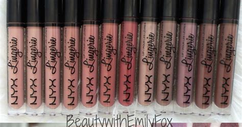 Beautywithemilyfox NYX Lingerie Liquid Lipsticks Lip Swatches