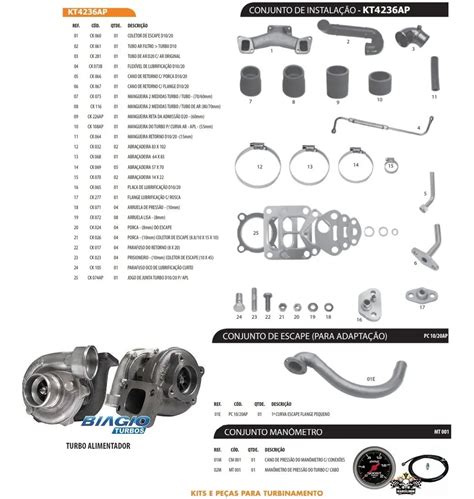 Kit Turbo D10 D20 Veraneio Bonanza Perkins Q20b 4236 Biagio