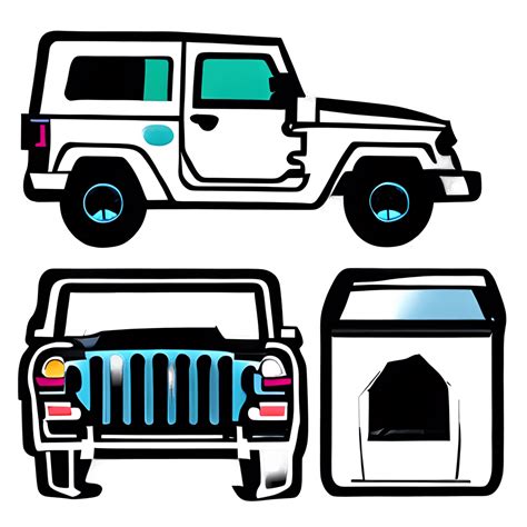 Jeep Sticker Set · Creative Fabrica