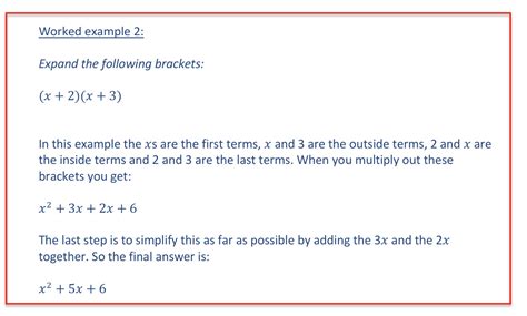 Algebra Expanding Brackets GCSE Maths Revision Guide Tutor In