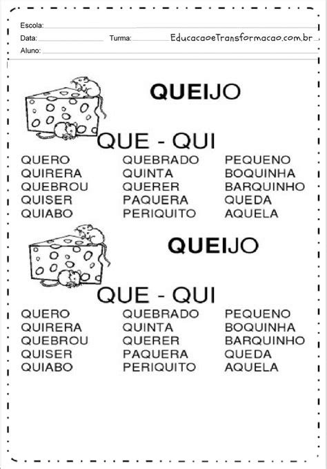 Palavras Com Qua Que Qui Quo 2o Ano - EDUCA