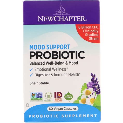 New Chapter, Mood Support Probiotic , 6 Billion CFU, 60 Vegan Capsules