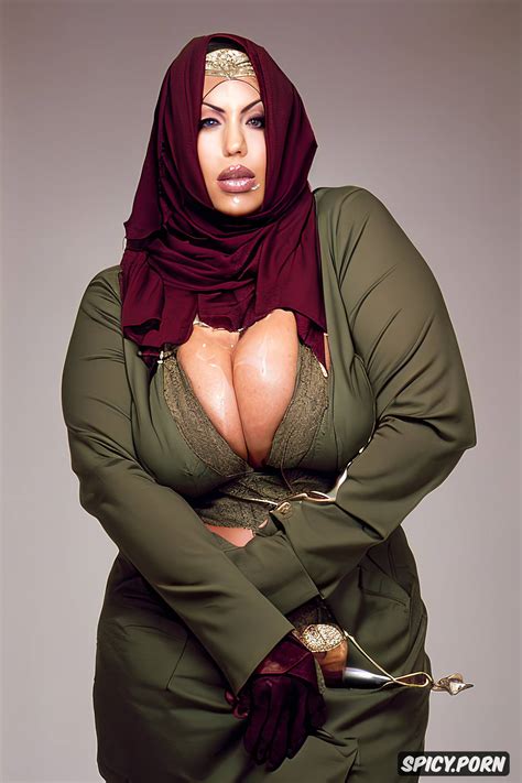 Hijab Ai Absolutely Naked Olive Green Colors Makeup Stunningly Hot Milf Hijab Nude
