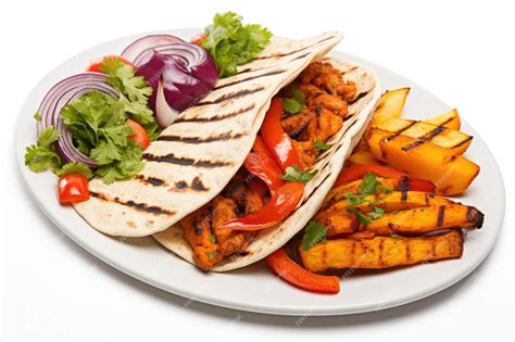 Premium Ai Image Pitta Kebab On White Background