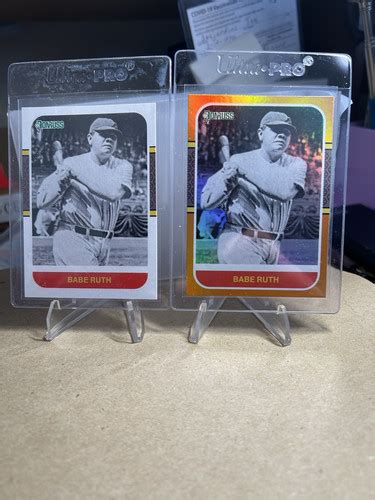Panini Donruss Babe Ruth Retro And Holo Orange Parallel
