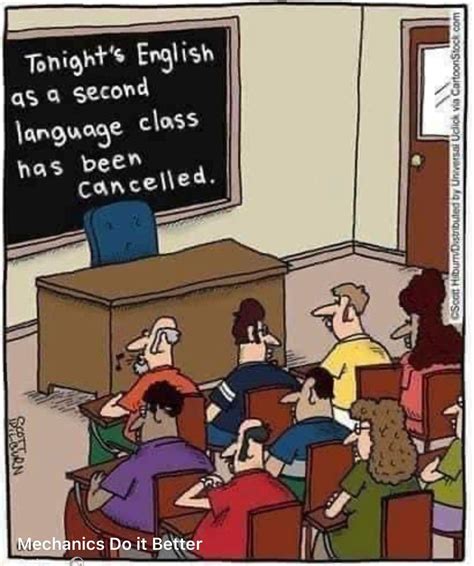 Funny English Class Cartoon