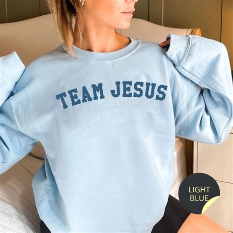 Team Jesus Sweatshirt, Team Jesus Jersey Sweat, Christian Teen Gift ...