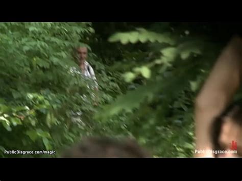 Euro Babe Lucy Bell Is Bound And Naked And Barefoot Walked Through