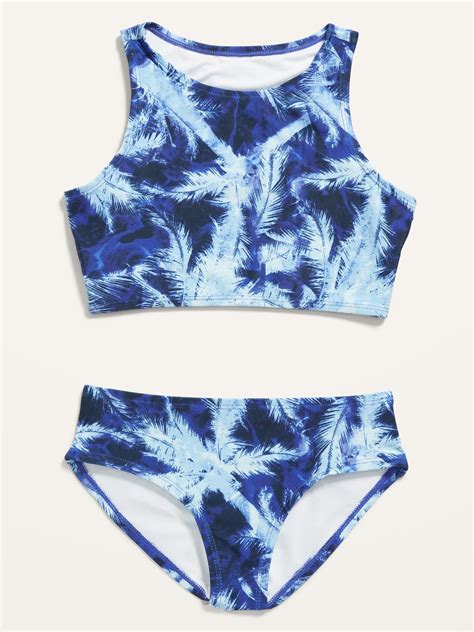 Printed Bikini Piece Swim Set For Girls Old Navy Bikinis Swim Sets Print Bikini