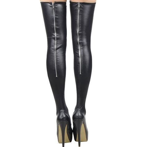 HOT Lingerie Underwear Sexy Night Club Latex Leather Stockings Sexy Women Erotic Costume