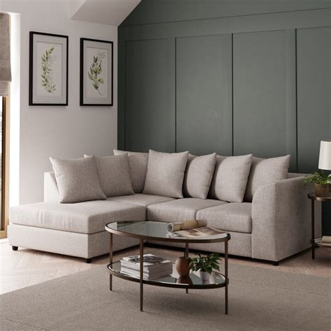 Dunelm Blake Chunky Chenille Large Corner Sofa Silver Shopstyle