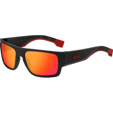 Купить Солнцезащитные очки HUGO BOSS BOSS 1498/S, черный, оранжевый HUB ...