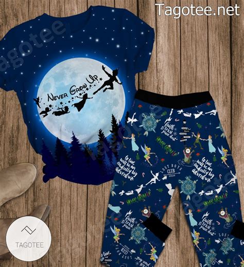 Peter Pan Tinkerbell Never Grow Up Pajamas Set Xtrendingprint