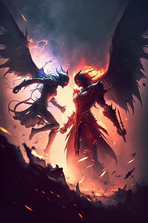 Ангел и демон | Демоны, Фоновые изображения, Ангелы и демоны