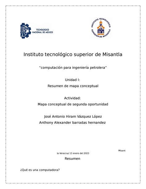 Alexander barradas cuadro Instituto tecnológico superior de Misantla