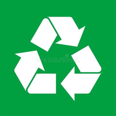 Simples Sinal Verde De Reciclagem Em Um Círculo ícone Ou Logotipo Do