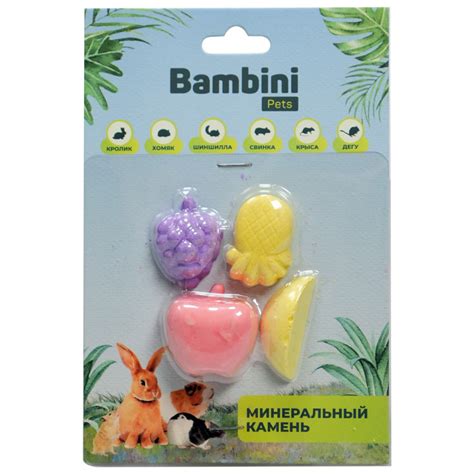Bambini Pets минеральный камень для грызунов Фрукты - 4 шт - купить в ...