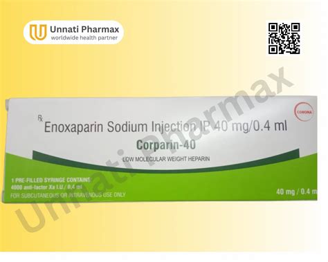 Corparin Enoxaparin Sodium 40 Injection Lovenox At ₹ 47027piece