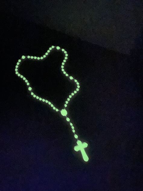 Glow In The Dark Rosary Blacklight Rosary Etsy